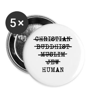 Humane - Buttons small 1''/25 mm (5-pack) - white - Front