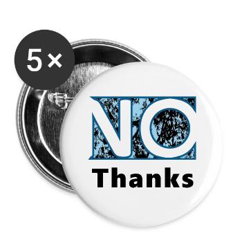 Nein, danke - Buttons klein 25 mm (5er Pack) - Weiß - Vorne