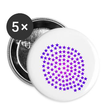 Sterne rosa pink lila Geschenkidee - Buttons klein 25 mm (5er Pack) - Weiß - Vorne