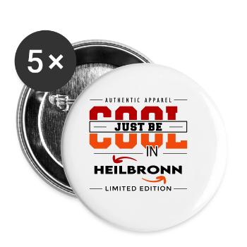 Heilbronn Meine Stadt Cool I Love Reise Tour - Buttons klein 25 mm (5er Pack) - Weiß - Vorne