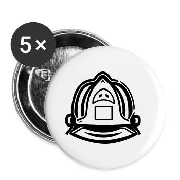 Firefighter's helmet - Buttons small 1''/25 mm (5-pack) - white - Front