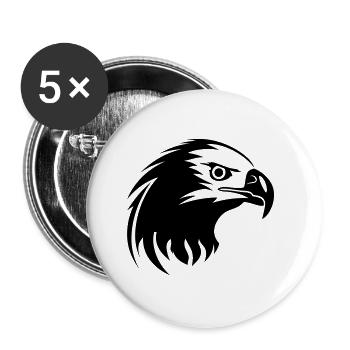 Adler - Buttons klein 25 mm (5er Pack) - Weiß - Vorne
