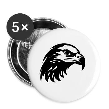 Adler - Buttons klein 25 mm (5er Pack) - Weiß - Vorne