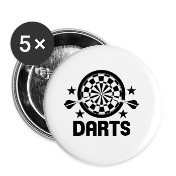 The Game of Darts - Buttons small 1''/25 mm (5-pack) - white - Front