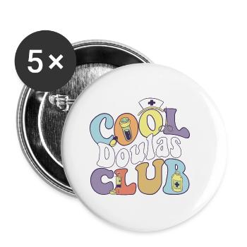 Cool Doulas Club Midwife Squad Midwifery - Buttons small 1''/25 mm (5-pack) - white - Front