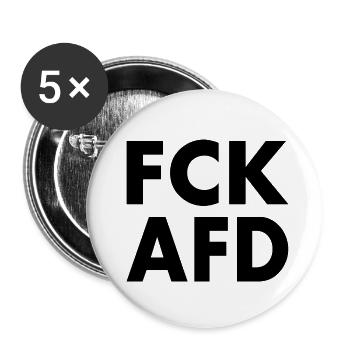 Fck afd - Buttons klein 25 mm (5er Pack) - Weiß - Vorne