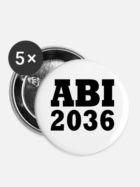 Abi 2036 - Buttons klein 25 mm (5er Pack) - Weiß