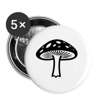 mushroom - Buttons small 1''/25 mm (5-pack) - white - Front