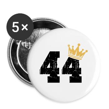 44 Crown 44th Birthday 44 years old - Buttons small 1''/25 mm (5-pack) - white - Front