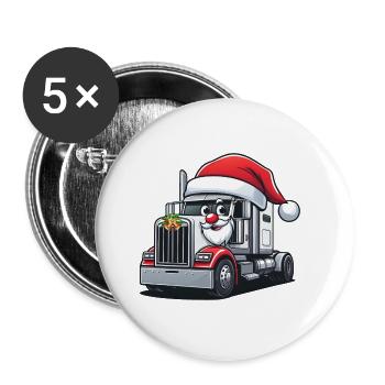 Amerikanischer LKW - Buttons klein 25 mm (5er Pack) - Weiß - Vorne