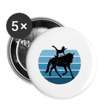 Gymnastique artistique à cheval Discipline athlétique - Lot de 5 petits badges (25 mm) - blanc - Devant