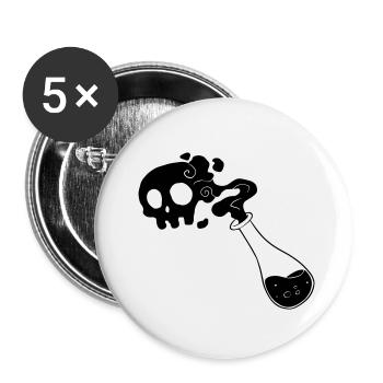 Deadly Potion - Buttons small 1''/25 mm (5-pack) - white - Front
