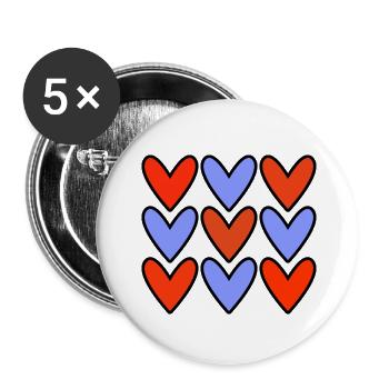 HAPPY BIRTHDAY. HAPPY BIRTHDAY. ANNIVERSARY. - Buttons small 1''/25 mm (5-pack) - white - Front