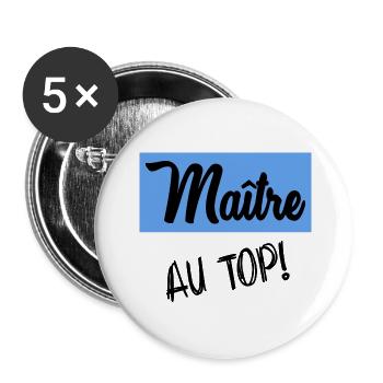 MEISTER. VIELEN DANK. - Buttons klein 25 mm (5er Pack) - Weiß - Vorne