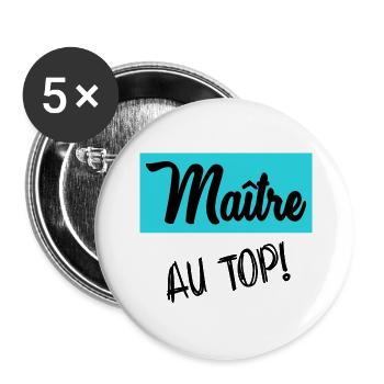 MEISTER - Buttons klein 25 mm (5er Pack) - Weiß - Vorne
