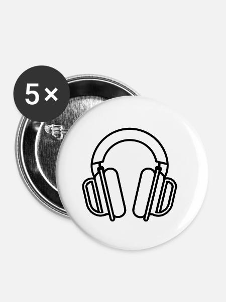 Gaming-Headset - Buttons klein 25 mm (5er Pack) - Weiß