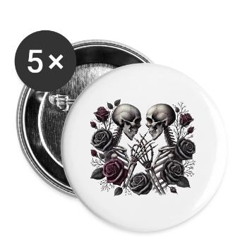 Dark Romance: Gothic Aesthetic - Buttons small 1''/25 mm (5-pack) - white - Front