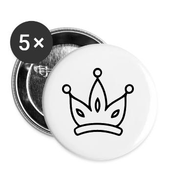 Diadem - Buttons klein 25 mm (5er Pack) - Weiß - Vorne