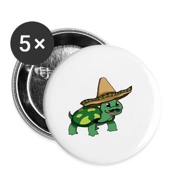 turtle - Buttons small 1''/25 mm (5-pack) - white - Front