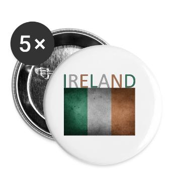 Ireland flag - art design - Buttons small 1''/25 mm (5-pack) - white - Front