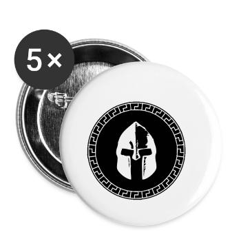 spartan - Buttons klein 25 mm (5er Pack) - Weiß - Vorne