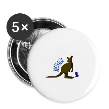 australia - Australia - Buttons small 1''/25 mm (5-pack) - white - Front