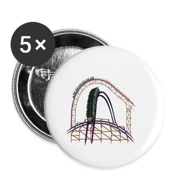 Conception de temps d'antenne Iron RMC Gwazi - Lot de 5 petits badges (25 mm) - blanc - Devant