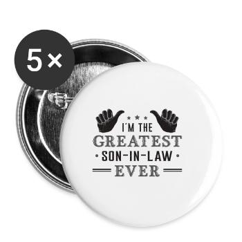 Traum Schwiegersohn Schwiegermutter Sohn Geschenk - Buttons klein 25 mm (5er Pack) - Weiß - Vorne