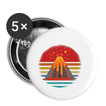 Vulkan - Buttons klein 25 mm (5er Pack) - Weiß - Vorne