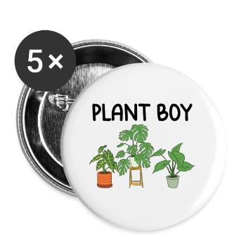 Pflanzenliebhaber - Buttons klein 25 mm (5er Pack) - Weiß - Vorne