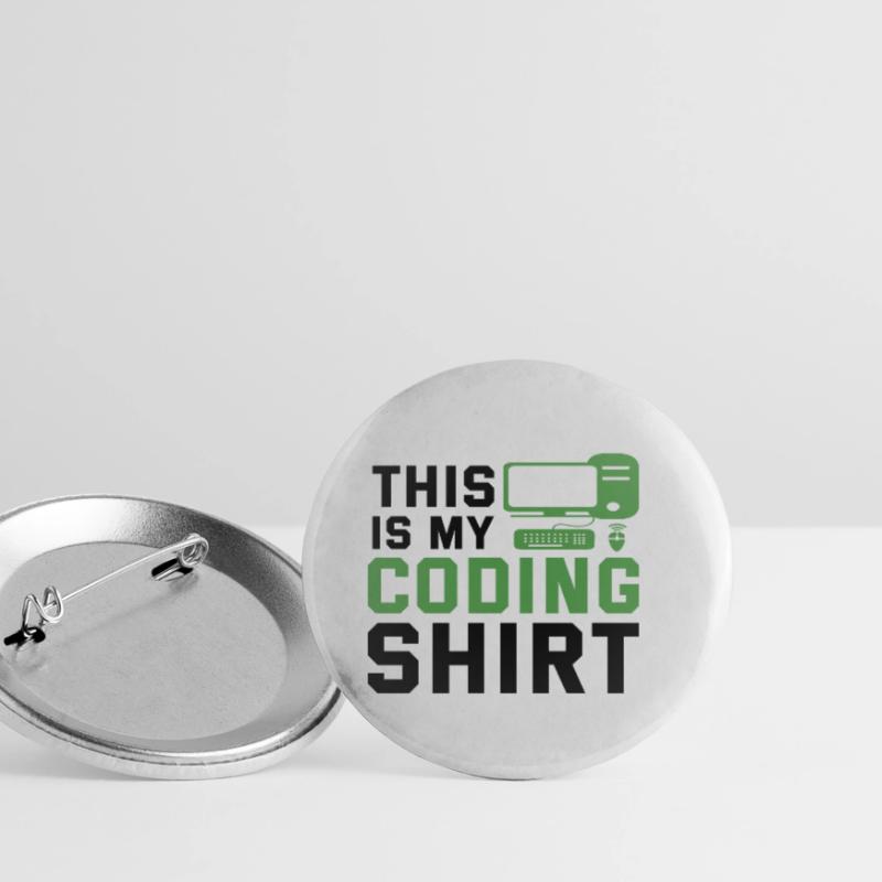 This Is My Coding Shirt Coder Programmer Computer Buttons klein 25 mm (5er Pack)
