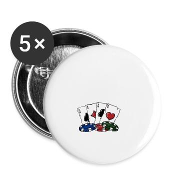 No TANK You Poker Card Games Poker Player Card - Buttons klein 25 mm (5er Pack) - Weiß - Vorne