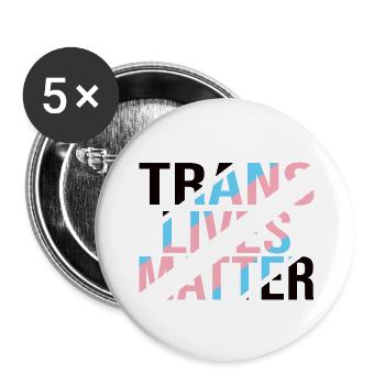 Trans Lives Matter - Transgender Pride - Buttons small 1''/25 mm (5-pack) - white - Front