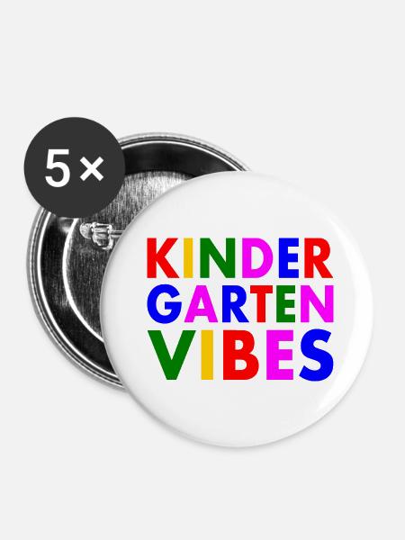 kindergarten vibes - Buttons klein 25 mm (5er Pack) - Weiß