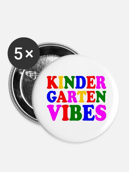 kindergarten vibes - Buttons klein 25 mm (5er Pack) - Weiß