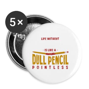 Life Without Artistic Swimming Is Like a Dull - Buttons small 1''/25 mm (5-pack) - white - Front