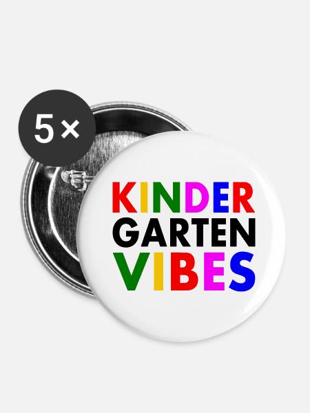 kindergarten vibes - Buttons klein 25 mm (5er Pack) - Weiß