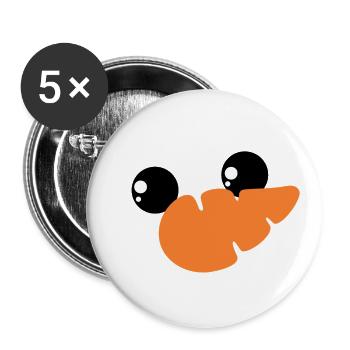 Snowman - Buttons small 1''/25 mm (5-pack) - white - Front
