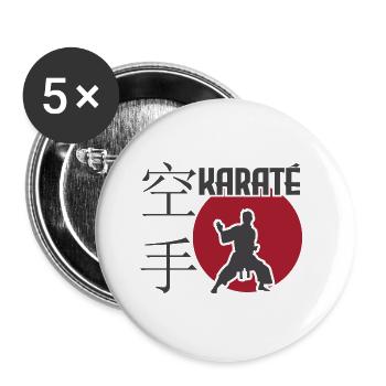KARATEKA .karate. Karate gift idea. Karateka - Buttons small 1''/25 mm (5-pack) - white - Front