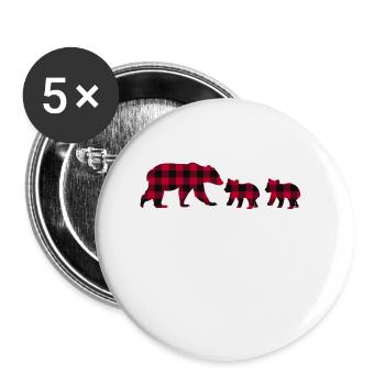 Mama Bear - Buttons small 1''/25 mm (5-pack) - white - Front