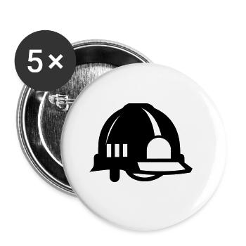 Firefighter's helmet - Buttons small 1''/25 mm (5-pack) - white - Front