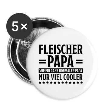 Fleischer Metzger Lustig Spruch Fleischer Geschenk - Buttons klein 25 mm (5er Pack) - Weiß - Vorne