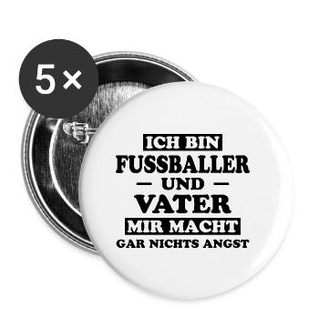Fußballer Lustiger Spruch Fun Fußball Tor Geschenk - Buttons klein 25 mm (5er Pack) - Weiß - Vorne