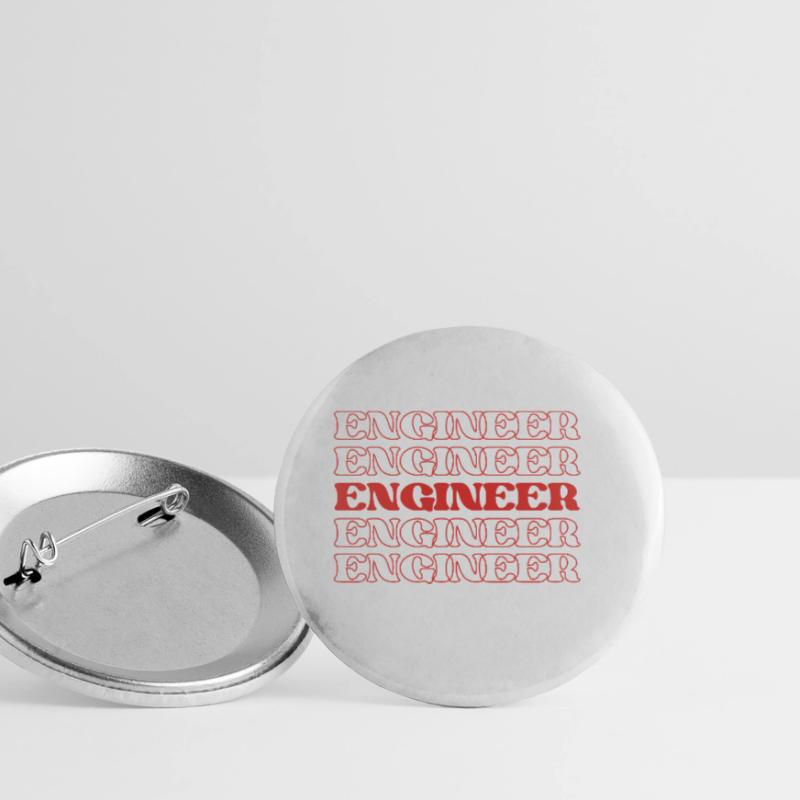 Engineer Designer Developer Technician Builder Buttons small 1''/25 mm (5-pack)