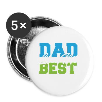 Papa m’aime le mieux L’enfant préféré de papa Drôle - Lot de 5 petits badges (25 mm) - blanc - Devant