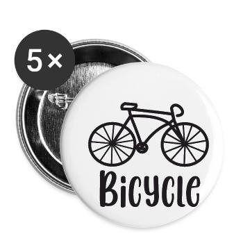 Bicycle - Buttons small 1''/25 mm (5-pack) - white - Front