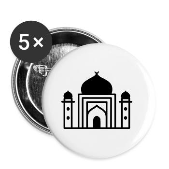 Moschee - Buttons klein 25 mm (5er Pack) - Weiß - Vorne
