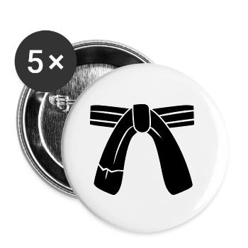 Gürtel - Buttons klein 25 mm (5er Pack) - Weiß - Vorne