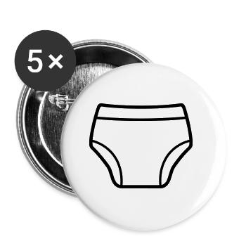 Schicht - Buttons klein 25 mm (5er Pack) - Weiß - Vorne