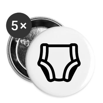 Layer - Buttons small 1''/25 mm (5-pack) - white - Front